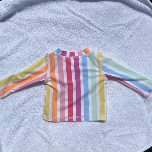 Ruffle Butts: Baby Rashguard Candy Stripes: Size 3-6m - Picture 3 of 4
